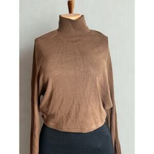 OGL BROWN LONG SLEEVE WITH BUILT- IN BRA Size XS NWT